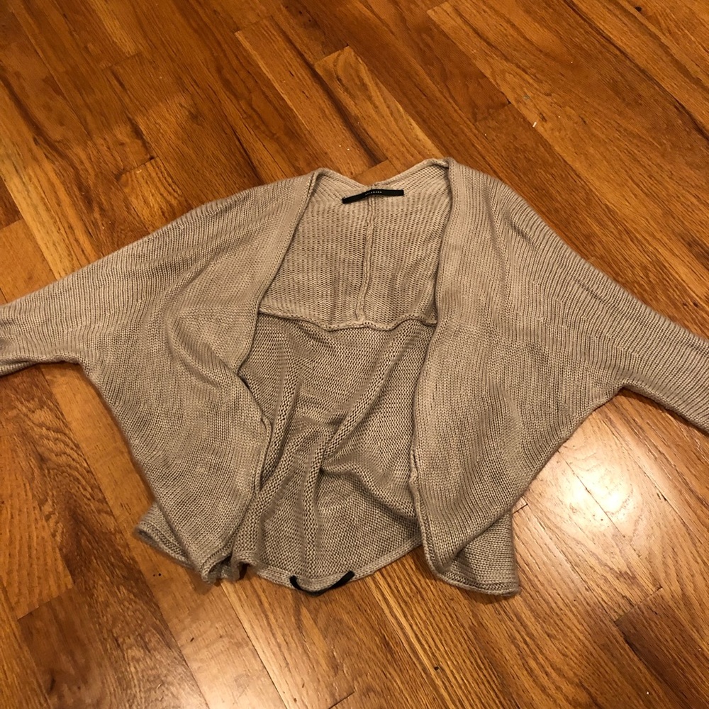 Cropped Knit Sweater Jacket